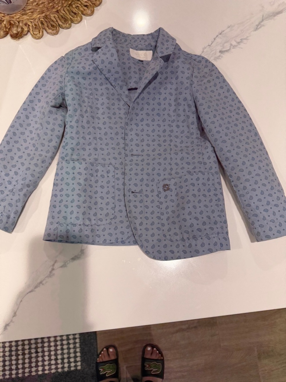 Kids Light Blue Gucci Blazer Jacket